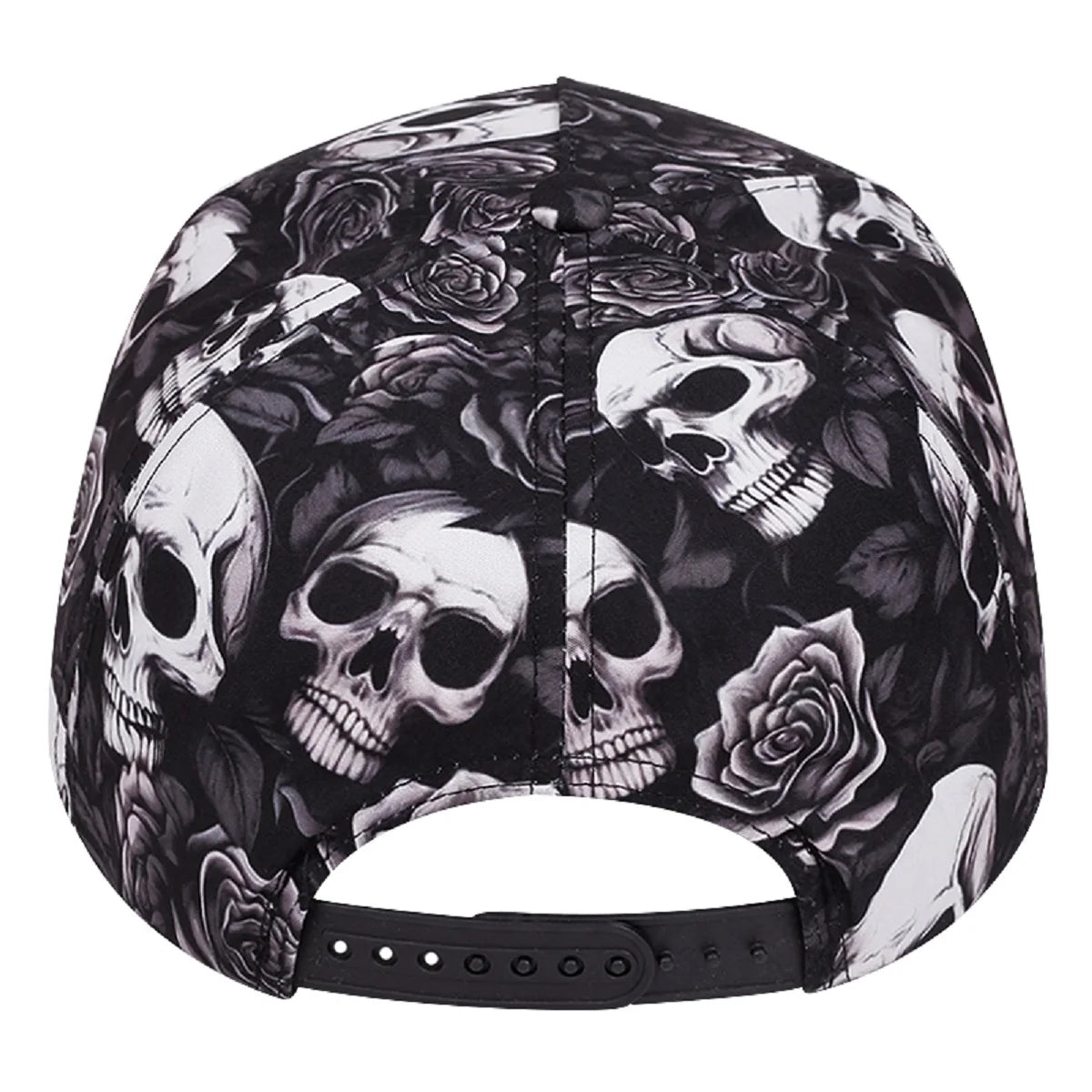 Skeleton Print Snapback Hat Unisex