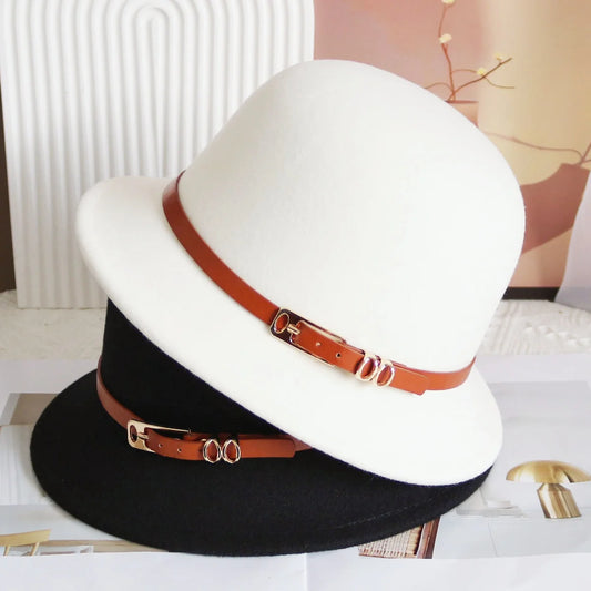 British Wool Winter Ear Protection Bucket Hat Women