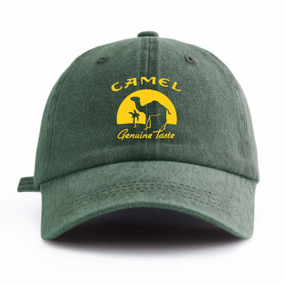 Camel Print Washed Baseball Cap