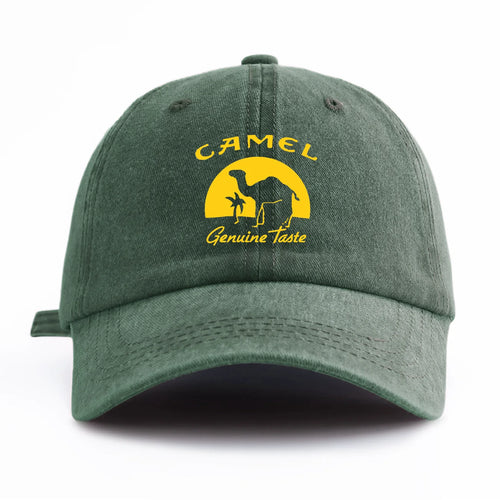Camel Print Washed Baseball Cap
