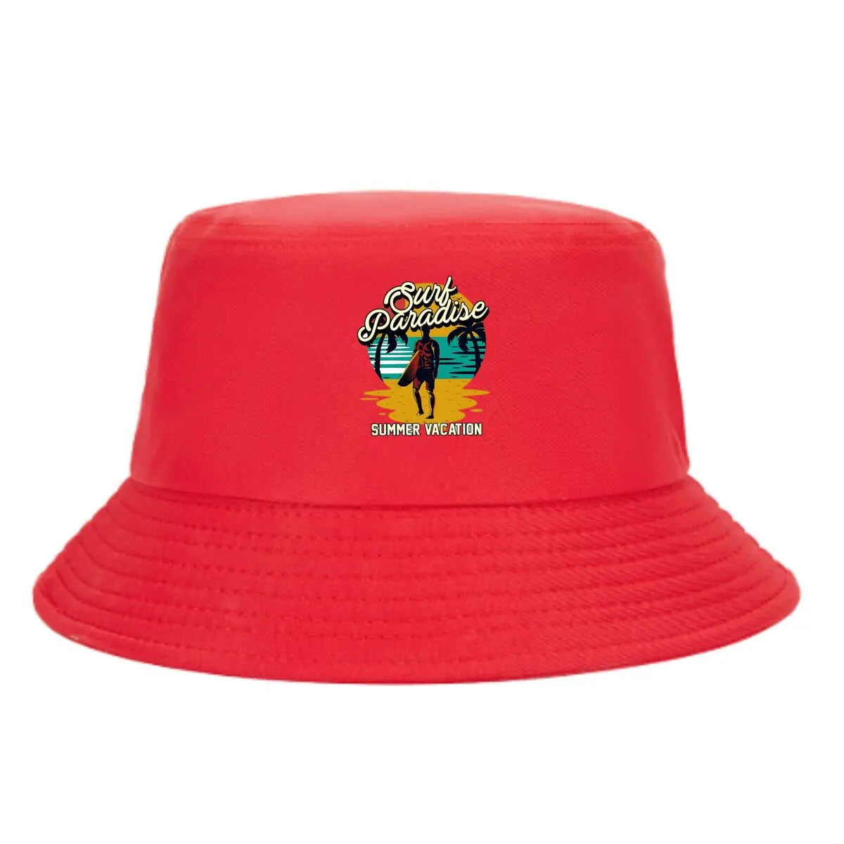 Surf Paradise Summer Vacation Retro Bucket Hat