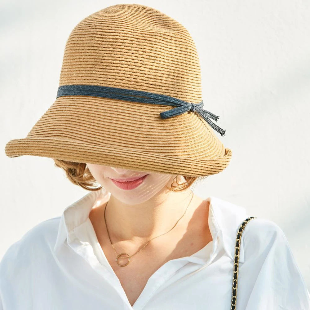 French Straw Bonnet Bucket Hat