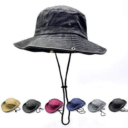 Vintage Washed Denim Unisex Bucket Hat