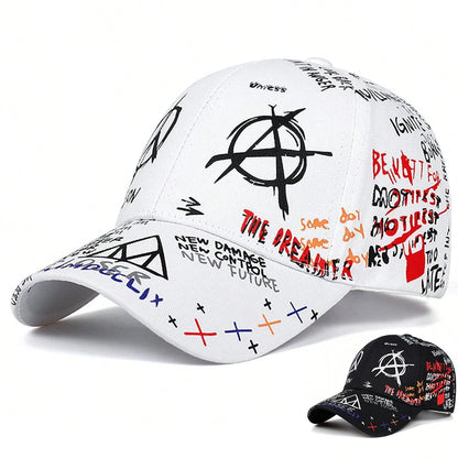 Unisex Colorful Eye Graffiti Adjustable Baseball Cap