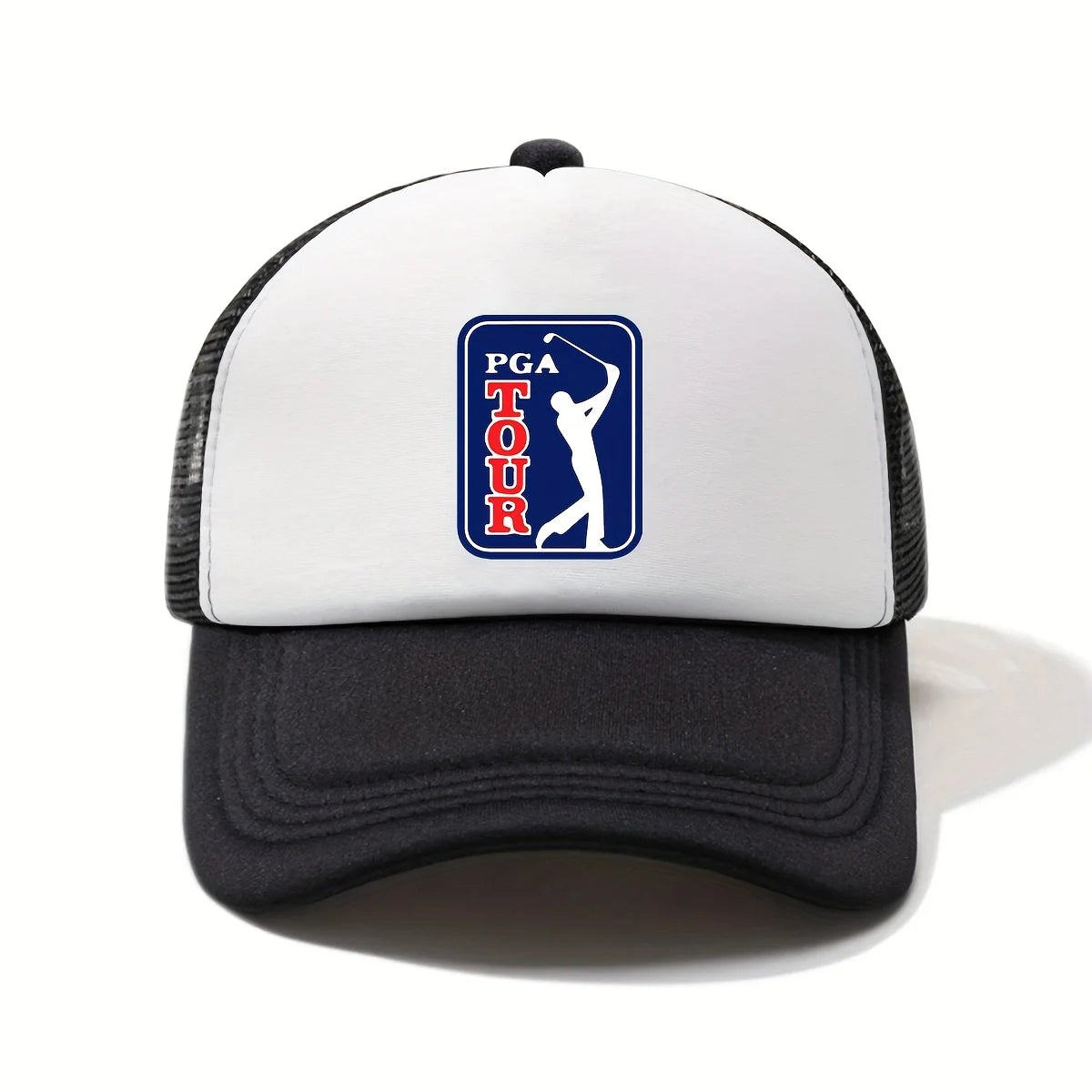 Golf Tour Printed Polyester Mesh Baseball Cap