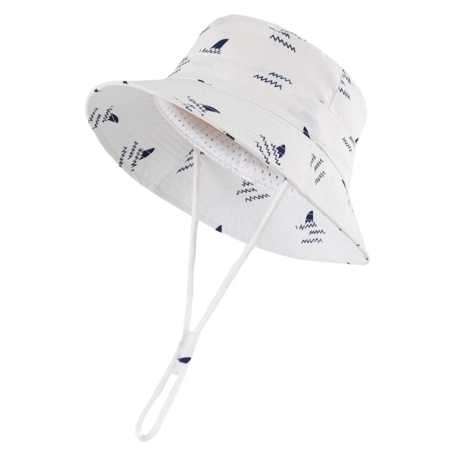 Shark Printed Infant Toddler Sun Bucket Hat