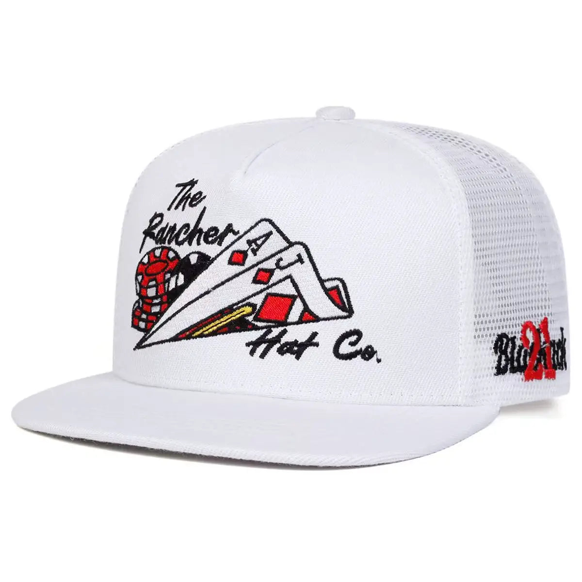 Unisex Poker Embroidery Hip-hop Net Hats