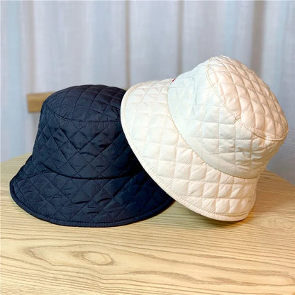 Ultra Light Down Rhombus Grid Bucket Hat