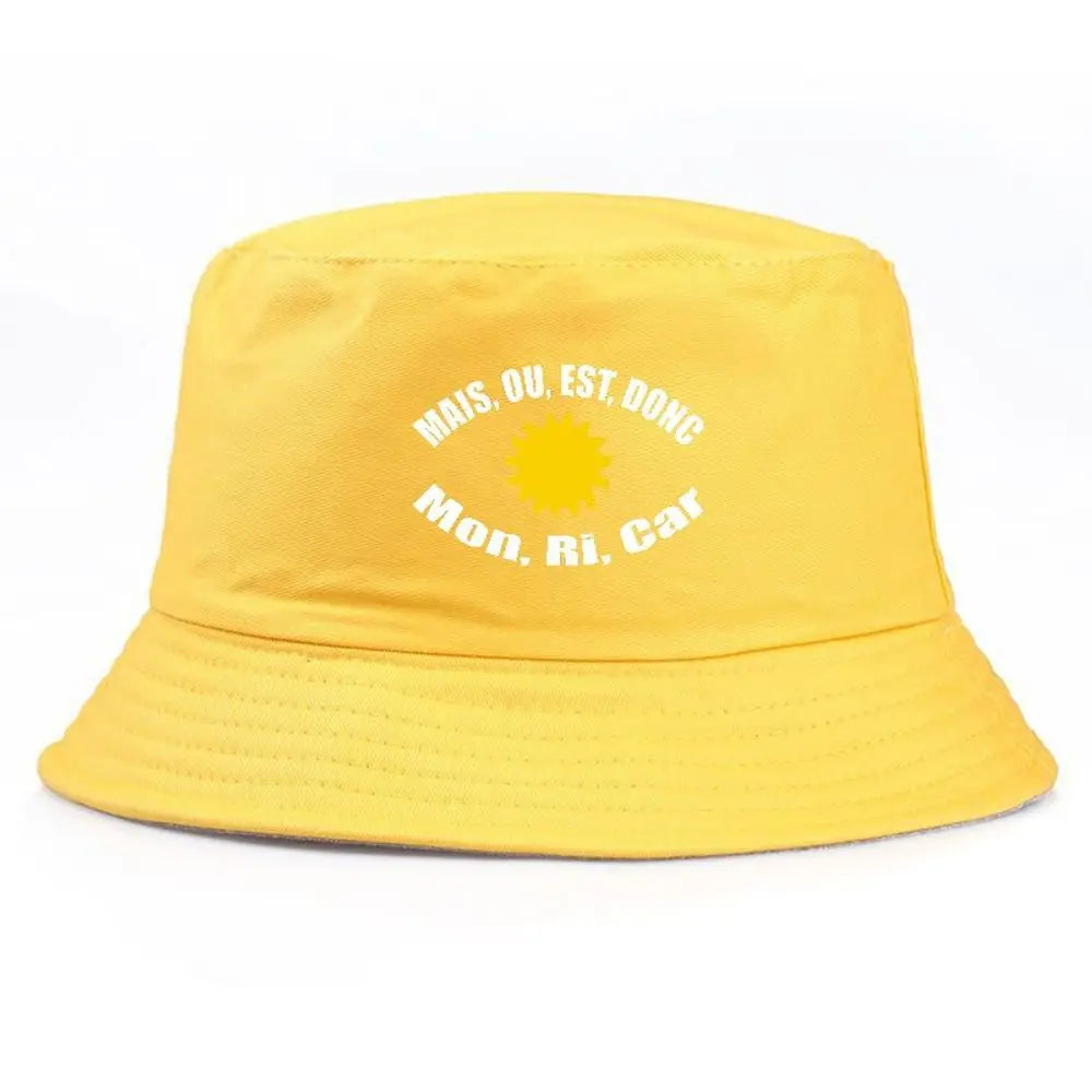 Sun Embroidered Cotton Bucket Hat Unisex