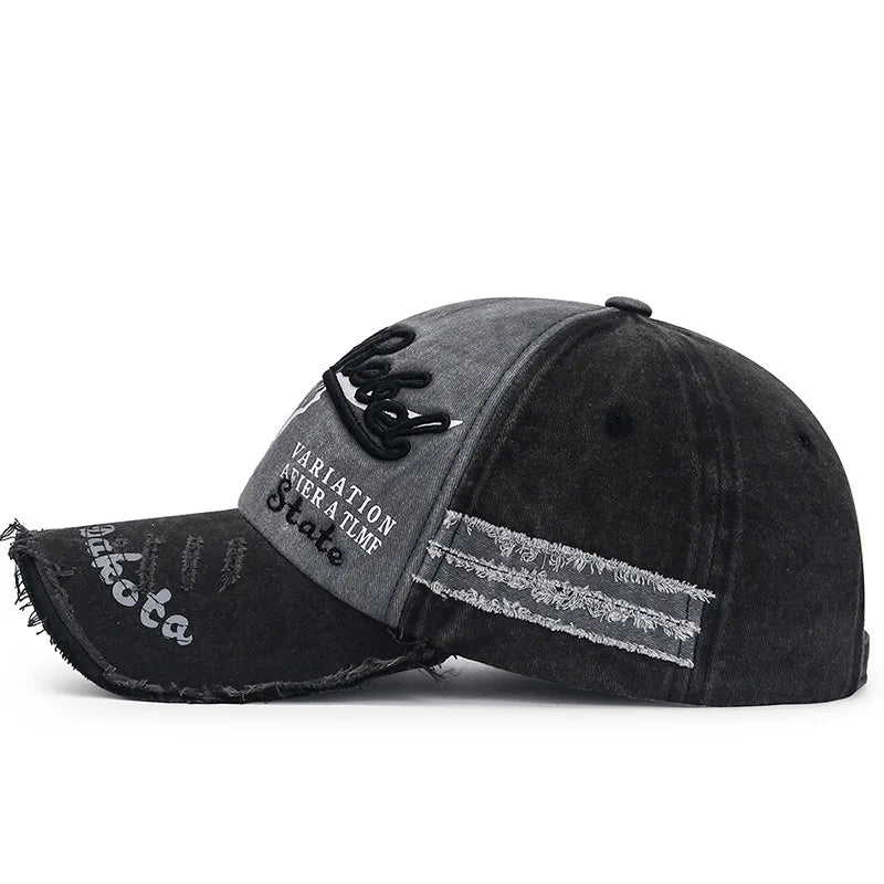 Vintage Distressed Washed Embroidered Baseball Cap