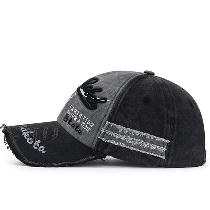 Vintage Distressed Washed Embroidered Baseball Cap