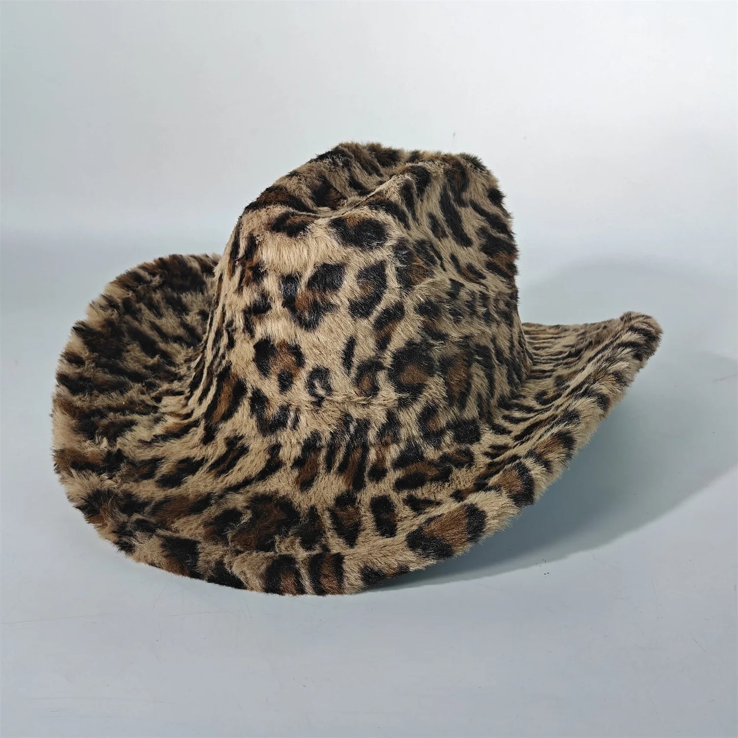 Winter Rabbit Fur Western Cowboy Fedora Hat