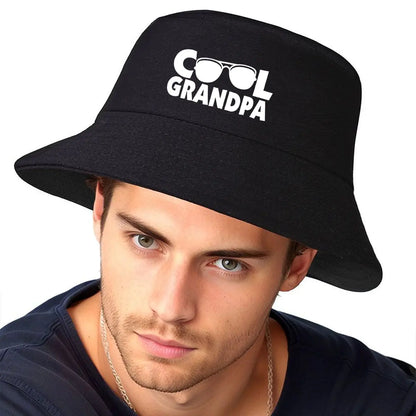 Cool Grandpa Text Bucket Hat