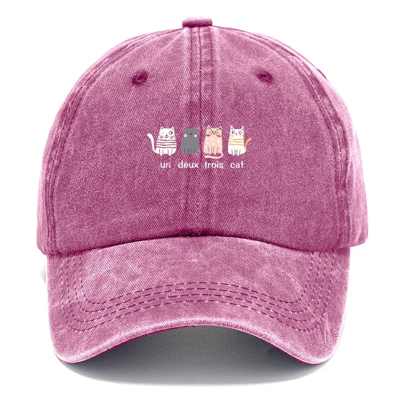 Kittens Vintage Washed Cotton Cute Streetwear Baseball Cap