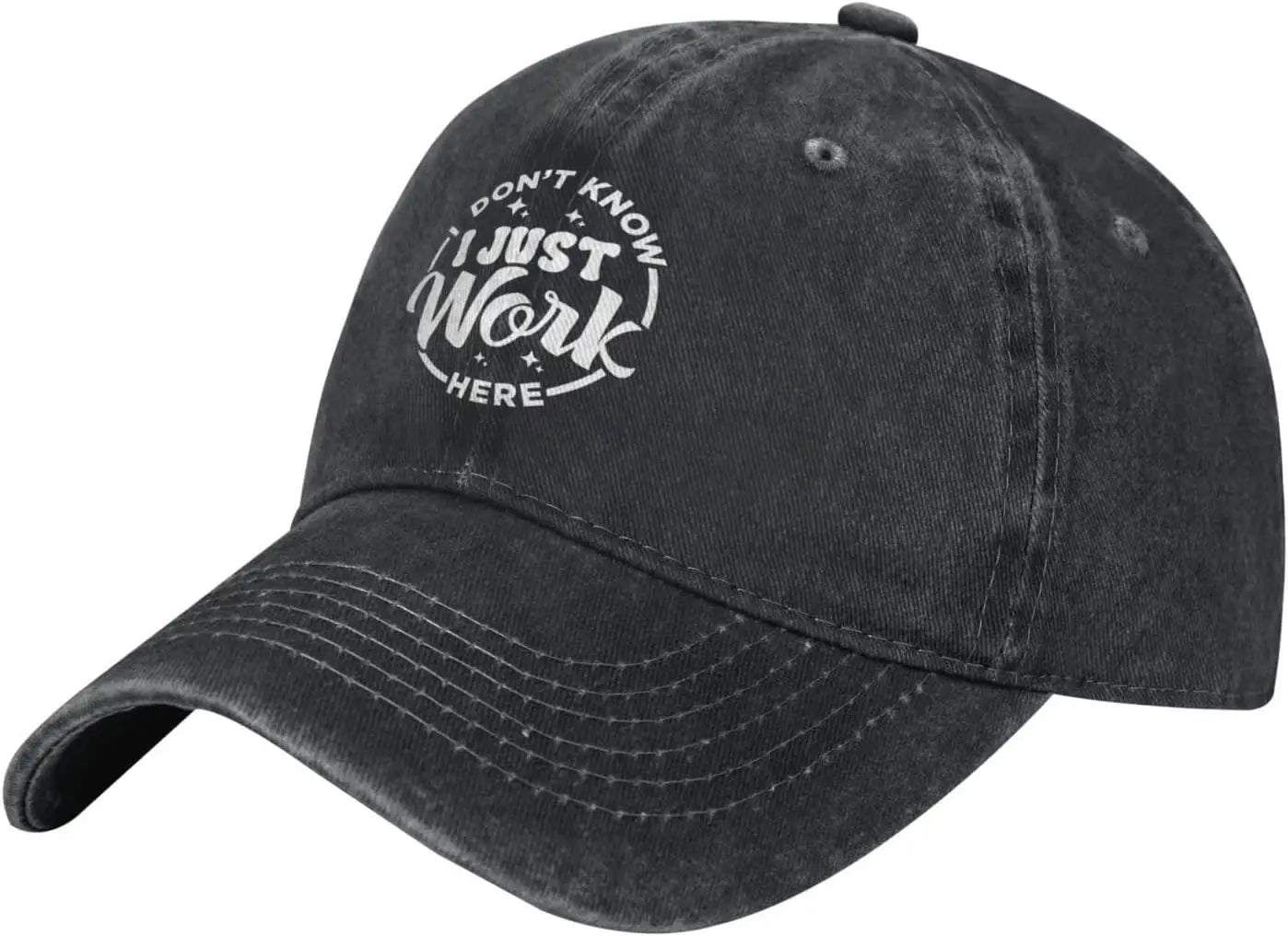 I Just Work Here Graphic Dad Hat Baseball Cap