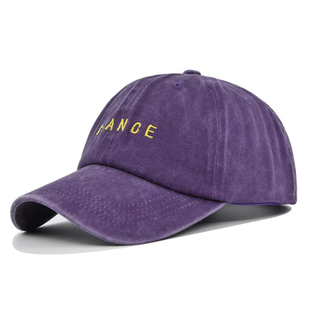 Vintage Washed Cotton Letter Sunshade Baseball Cap