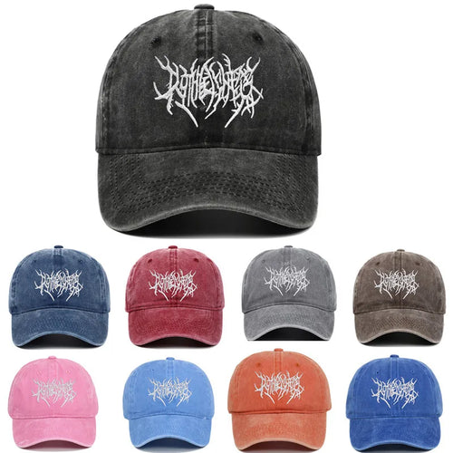 Trendy Rock Style Embroidered Baseball Cap Unique Logo