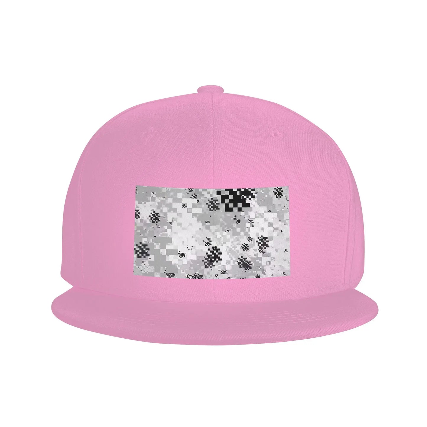 Black White Camouflage Pattern Snapback Cap