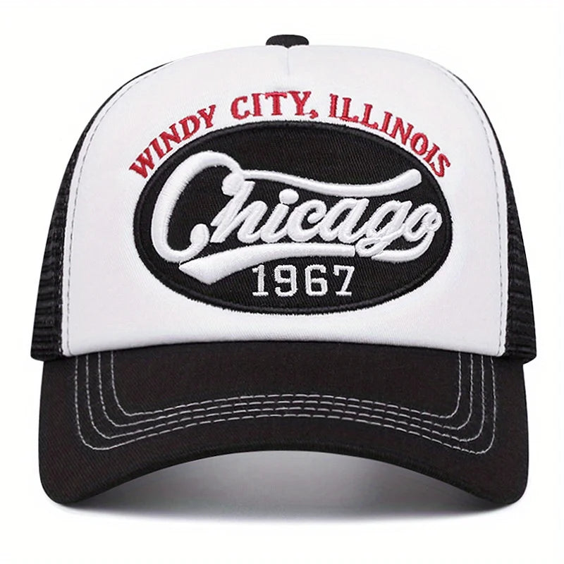 1967 Letter Embroidery Mesh Trucker Baseball Cap
