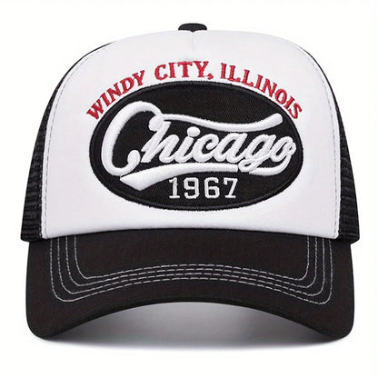 1967 Letter Embroidery Mesh Trucker Baseball Cap