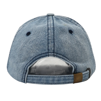 Forever Embroidery Washed Denim Baseball Cap