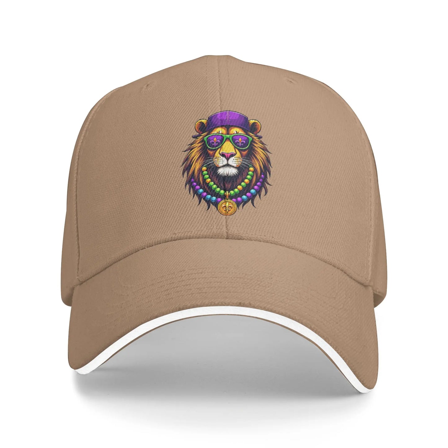 Mardigator Mardi Gras Lion Costume Baseball Cap