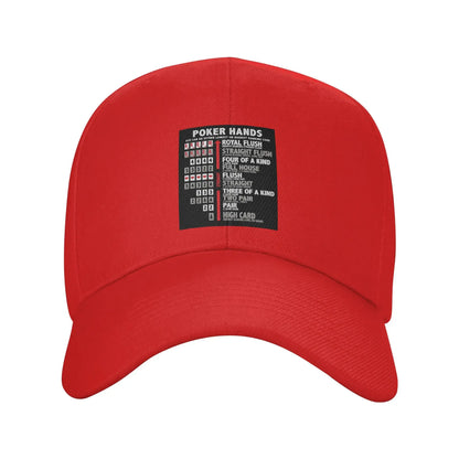 Poker Hands Streetwear Baseball Cap