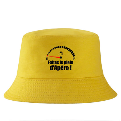 Funny French Apéro Cotton Summer Bucket Hat