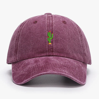 Mini Cactus Embroidered Vintage Baseball Cap