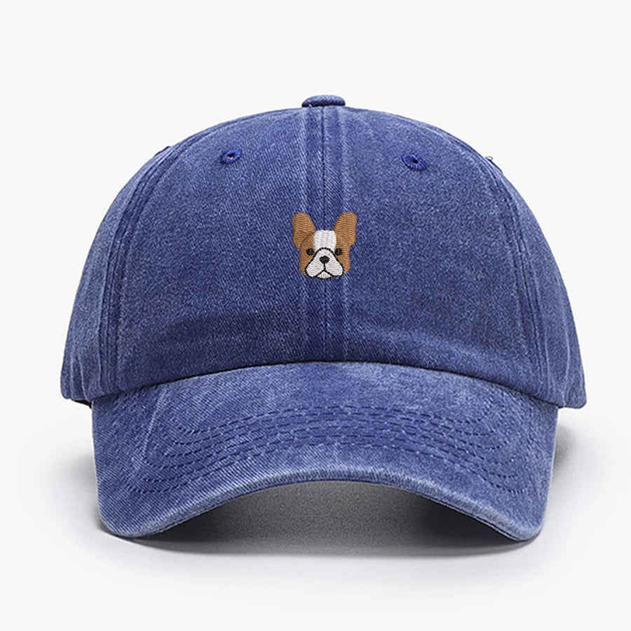 Lucky Clover Embroidery Vintage Washed Cotton Baseball Cap