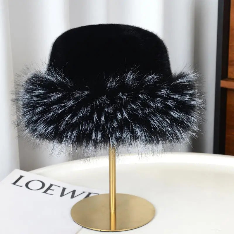 Winter Plush Fur Earflap Bucket Hat