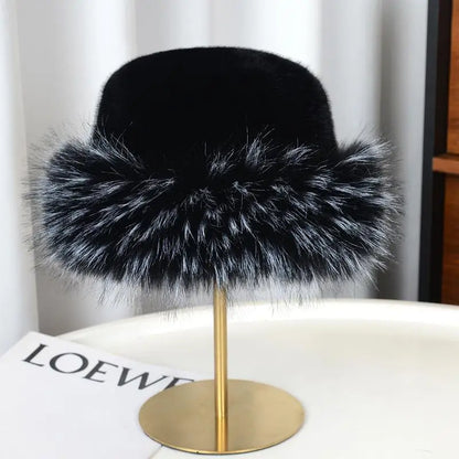 Winter Plush Fur Earflap Bucket Hat