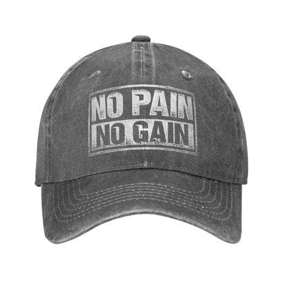 No Pain No Gain Gym Training Baseball Cap