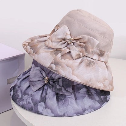 Women’s Butterfly Knot Floral Summer Bucket Hat