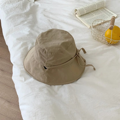 Korean Lace-Up Lightweight Fisherman Bucket Hat