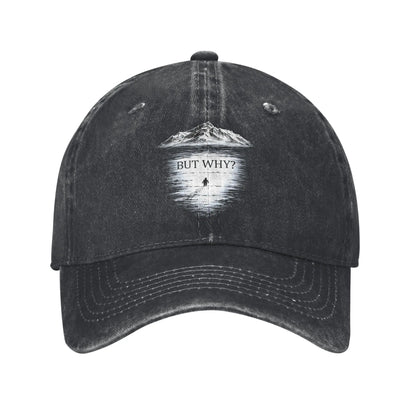 Vintage Distressed Penguin "But Why" Baseball Cap