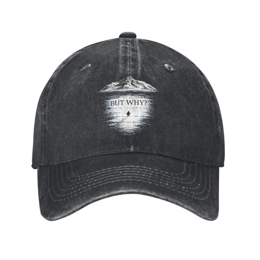 Vintage Distressed Penguin "But Why" Baseball Cap