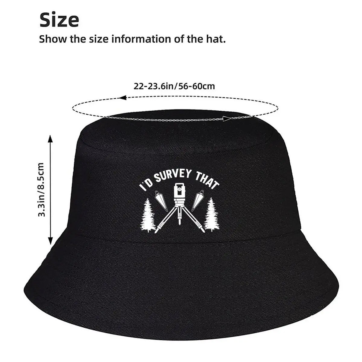 Blank Survey Minimalist Concept Design Winter Style Bucket Hat