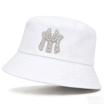 Luxury Cotton Diamond Solid Color Bucket Hat