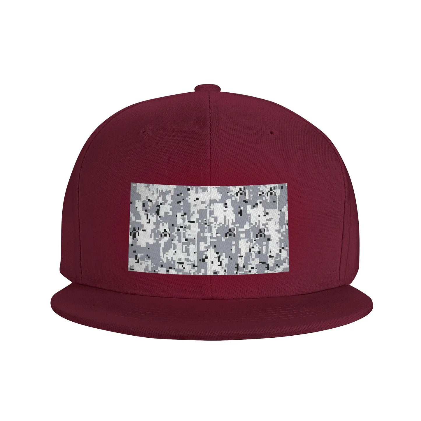 Black White Camouflage Snapback Cap