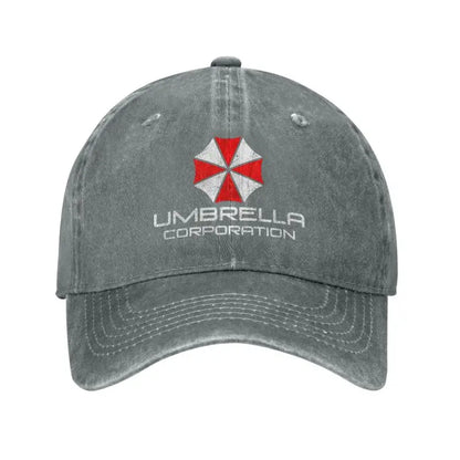 Umbrella Corporation Distressed Denim Baseball Cap