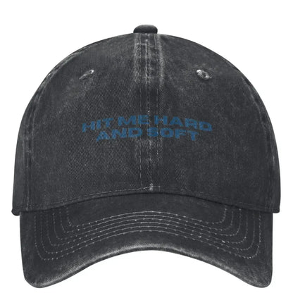 Billie Hit Me Hard Soft Distressed Baseball Cap