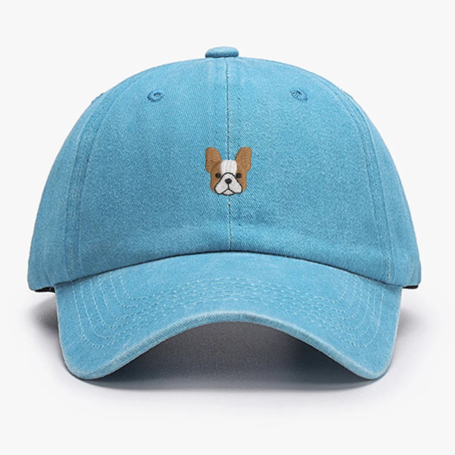 Lucky Clover Embroidery Vintage Washed Cotton Baseball Cap