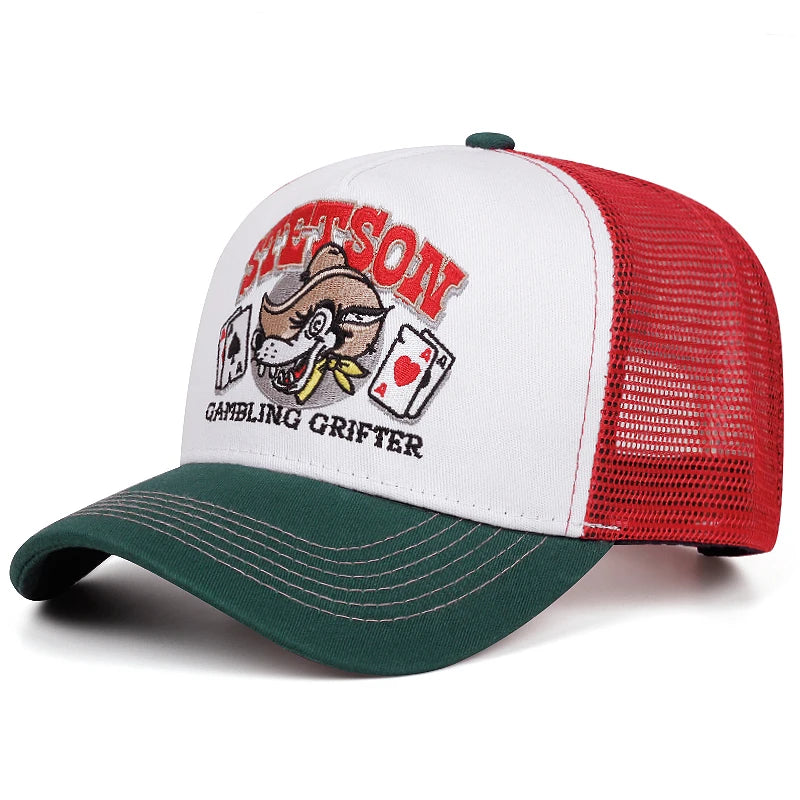 STETSON Wolf Head Hip Hop Baseball Cap