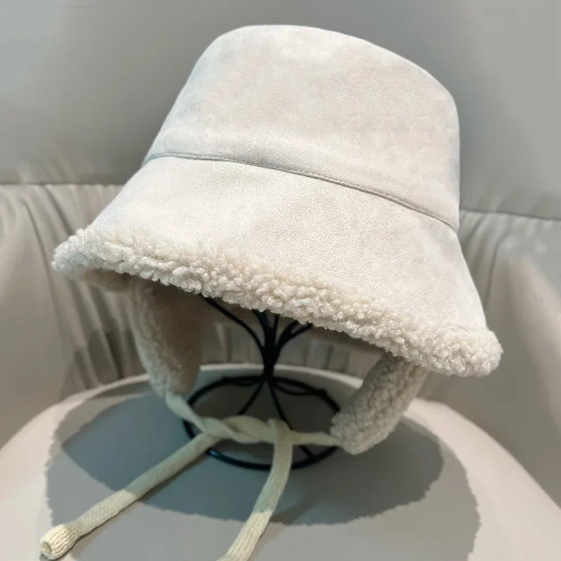 Japanese Double Sided Lamb Wool Bucket Hat