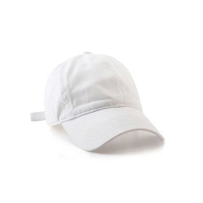Unisex Plain Cotton Korean Style Baseball Cap