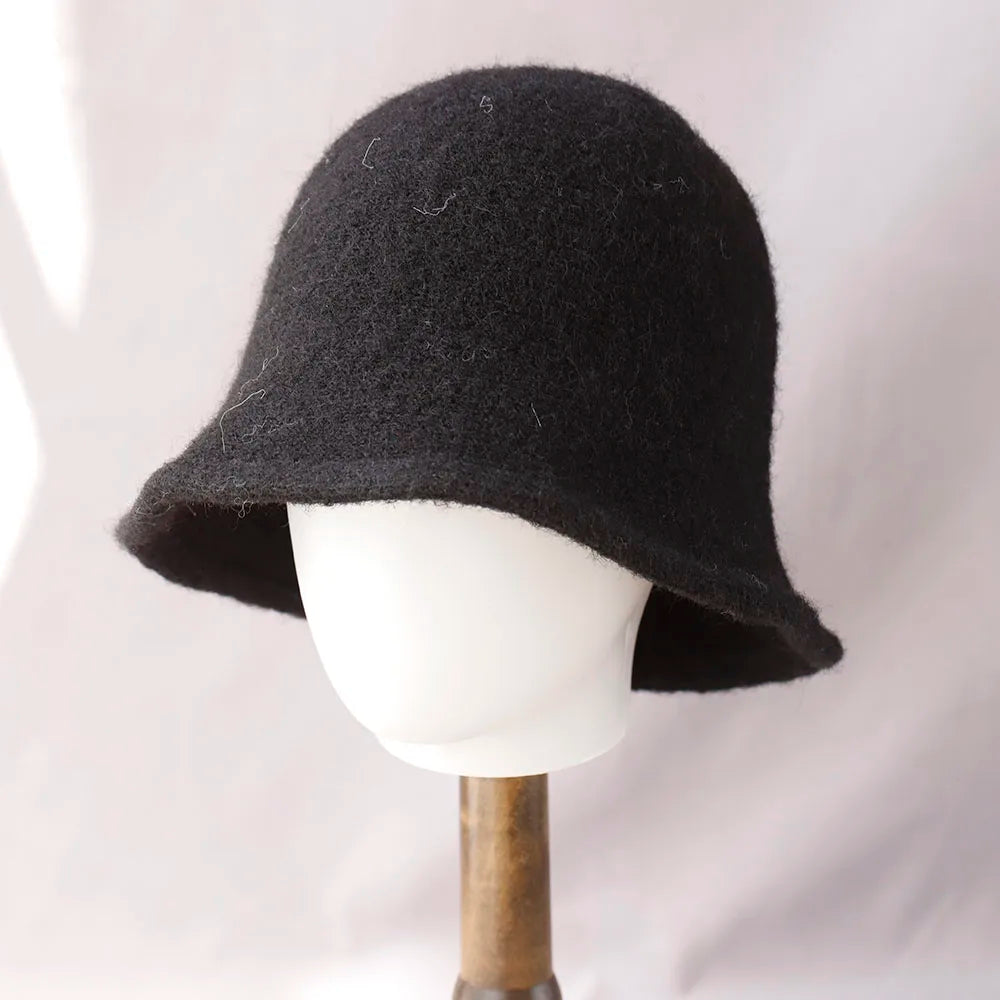Vintage Wool Korean Winter Bucket Hat