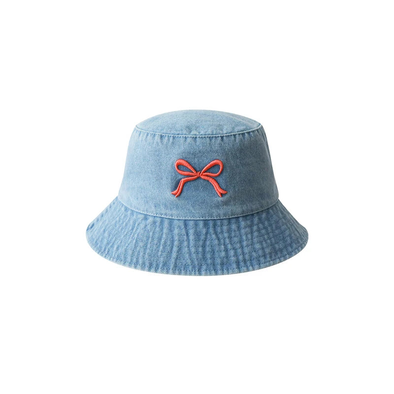 Women’s Bow Harajuku Denim Bucket Hat