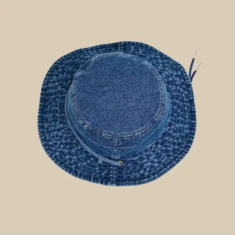 Retro Washed Denim Bucket Hat