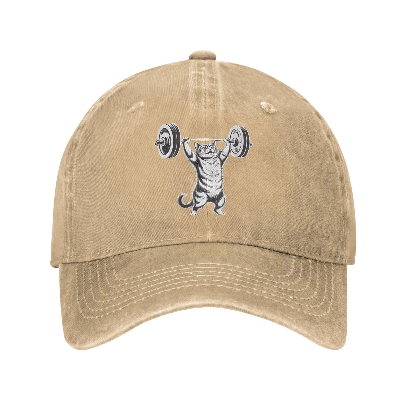 Strong Cat Weightlifting Gym Baseball Cap